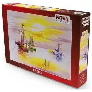 Toppsäljare - Nova Puzzle Sunset and Boats (1500)