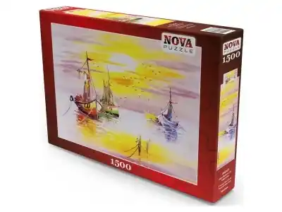 Toppsäljare - Nova Puzzle Sunset and Boats (1500)