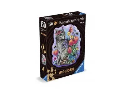 Ravensburger Wooden Träpussel - Lovely Cat (150) | Begränsat lager