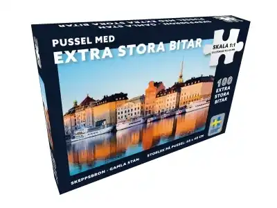 Prissänkt - Svenskapussel Skeppsbron - Gamla stan - extra stora bitar (100)
