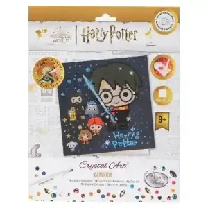 Craft Buddy Crystal Card Kit - Harry Potter Family - Toppkvalitet
