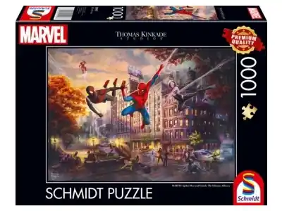 Extra rabatt - Schmidt Thomas Kinkade Studios - Marvel, Spider-Man and Friends The Ultimate Alliance (1000)