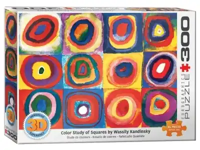 Missa inte erbjudandet - EuroGraphics Color Study of Squares by Wassily Kandinsky - 3D Effekt (300)