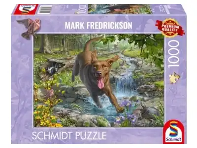 Schmidt Mark Fredrickson - Springtime Cavorting with a Labrador Retriever (1000) - Utförsäljning
