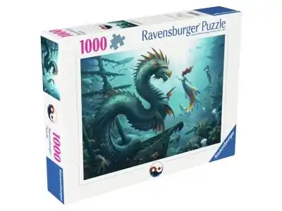 Ravensburger Enchanted Depths - Dragon, Mermaid and Turtles (1000) - Fyndpris