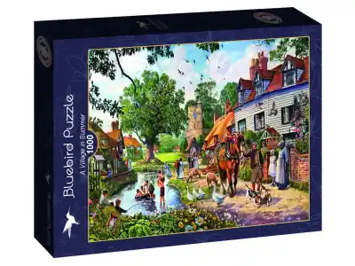 Bluebird Puzzle Steve Crisp - A Village in Summer (1000) - Nedsatt pris