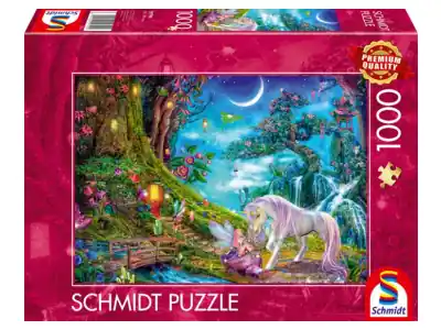 Schmidt Aimee Stewart - Unicorn and Elf Among the Tall Timbers (1000) - Specialpris