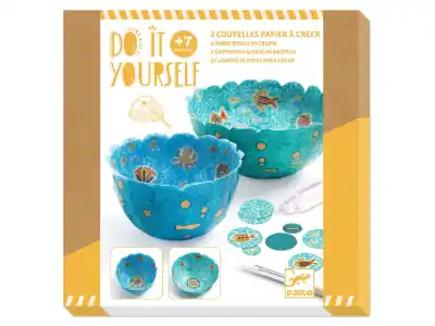 Djeco Do It Your Self - 2 Paper Bowls to Create, In the Sea - Smidig beställning