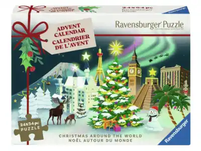 Ravensburger Pusselkalender - Christmas Around the World (24 x 54) - Toppkvalitet