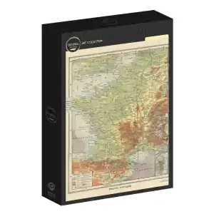 Utförsäljning - Grafika Larousse - Map of Physical France, 1925 (1000)