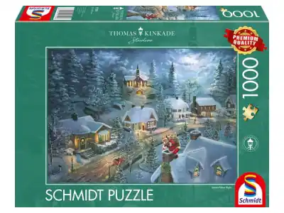 Hög kvalitet | Schmidt Thomas Kinkade Studios - Santa‘s Silent Night (1000)