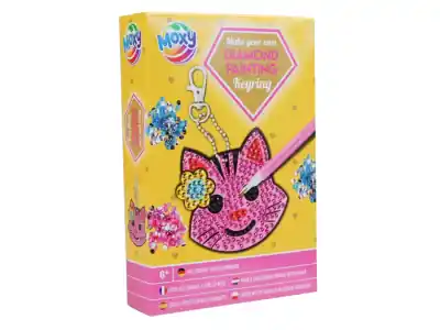 Ny produkt - Moxy Diamond Painting - Keyring, Katt