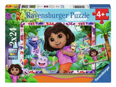 Nedsatt pris - Ravensburger Dora - Let‘s Go! (2 x 24)