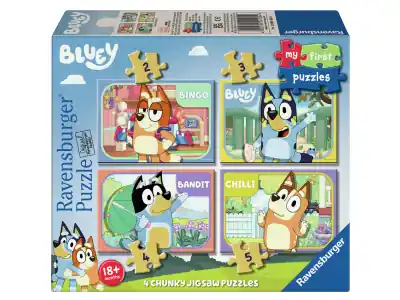 Ravensburger My First Puzzles - Bluey & Family (2, 3, 4, 5) | Ny produkt