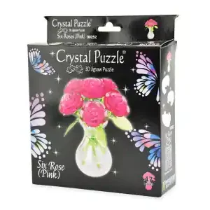 Crystal Puzzle Six Roses - Pink (47) | Nedsatt pris