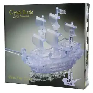 Få kvar i lager - Crystal Puzzle Pirate Ship - Clear UV (101)
