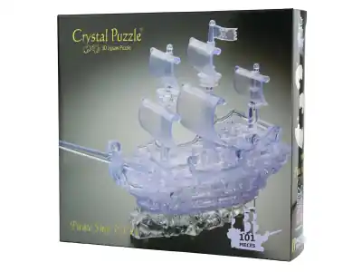 Få kvar i lager - Crystal Puzzle Pirate Ship - Clear UV (101)