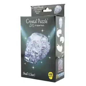 Crystal Puzzle Skull - Clear (48) | Riktigt fynd
