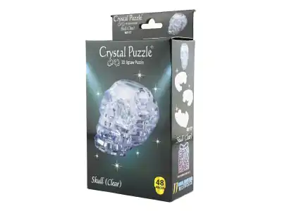 Crystal Puzzle Skull - Clear (48) | Riktigt fynd