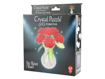 Superpris | Crystal Puzzle Six Roses - Red (47)