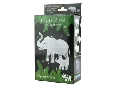 Lågt pris - Crystal Puzzle Elephant & Baby (46)