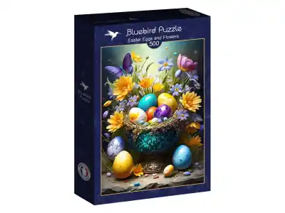 Bluebird Puzzle Easter Eggs and Flowers (500) | I lager
