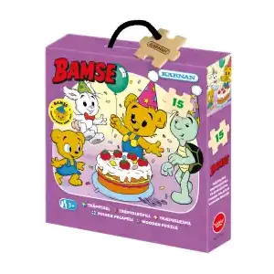 Extra rabatt - Kärnan Träpussel - Bamse Kalasmotiv (15)