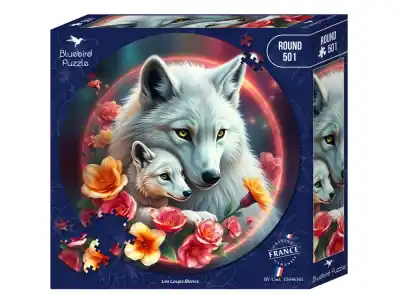 Nytt lägre pris - Bluebird Puzzle Round - Les Loups Blancs (501)