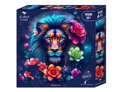 Bluebird Puzzle Round - Rainbow Lion (501) - Nytt i sortimentet