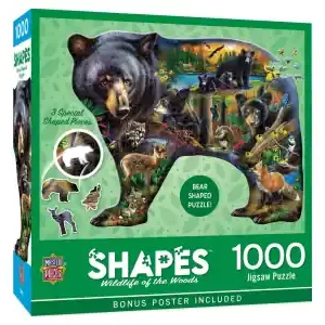 Bara denna vecka - MasterPieces Shapes - Wildlife of the Woods, Bear (1000)