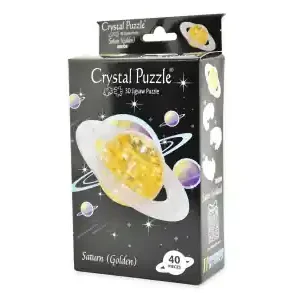 Crystal Puzzle Saturn - Golden (40) - Trygg betalning