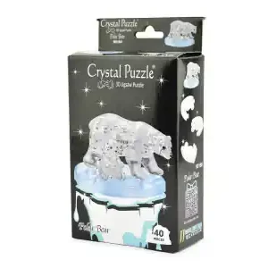 Direkt från fabriken - Crystal Puzzle Polar Bear - Clear (40)
