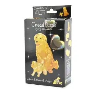 Spara nu - Crystal Puzzle Golden Retriever & Puppy (44)