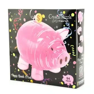 Crystal Puzzle Piggy Bank - Pink (94) - Enkel beställning