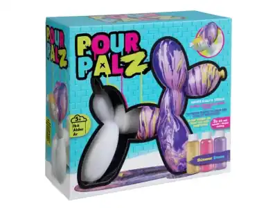 Mycket populär | Pour Palz - Balloon Dog (rosa, lila, guld)