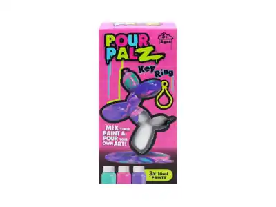 Premiumkvalitet | Pour Palz - Nyckelring, Balloon Dog (blandade sorter)