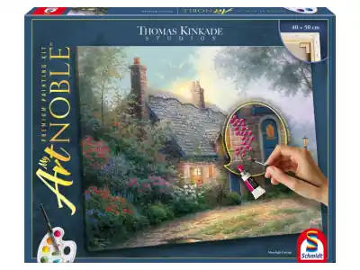 Säker betalning | My Art Noble Premium Painting Kit - Thomas Kinkade, Moonlight Cottage