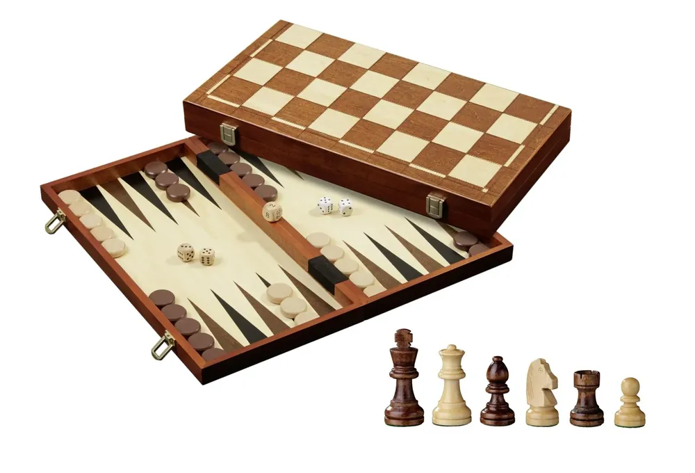 Chess Backgammon Checkers Set, field 45 mm (2510) | Spara nu