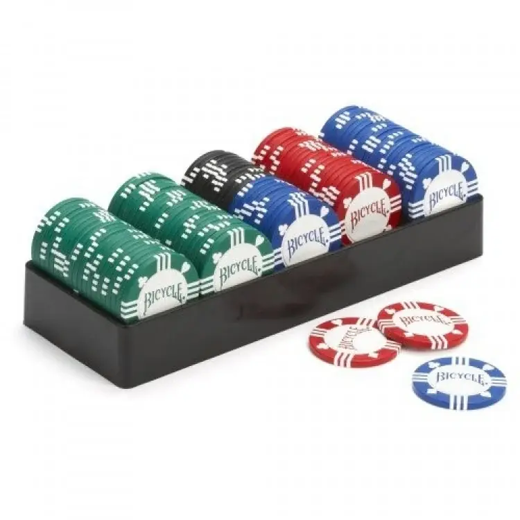 Bicycle 100 Poker Chip Set with Tray | Nytt lägre pris