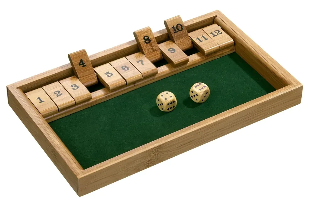 Shut The Box 12 Numbers Bamboo 3271 Philos - Reapris