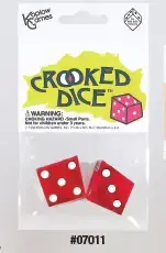 25MM TRANSPARENT CROOKED DICE | Mycket efterfrågad