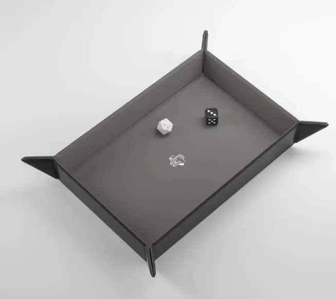 Gamegenic - Magnetic Dice Tray Rectangular Black / Grey | Lägg i varukorg