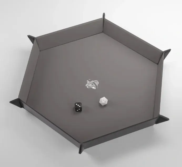 Tidsbegränsat erbjudande | Gamegenic - Magnetic Dice Tray Hexagonal Black / Gray