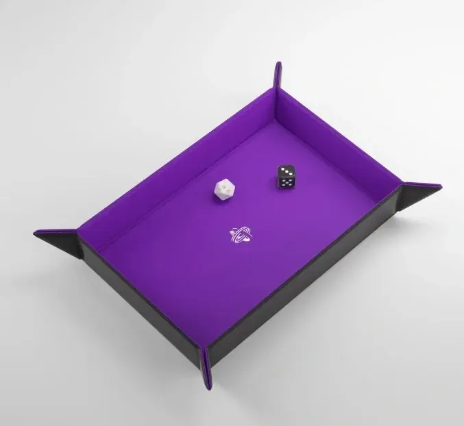 Gamegenic - Magnetic Dice Tray Rectangular Black / Purple | Enkel beställning