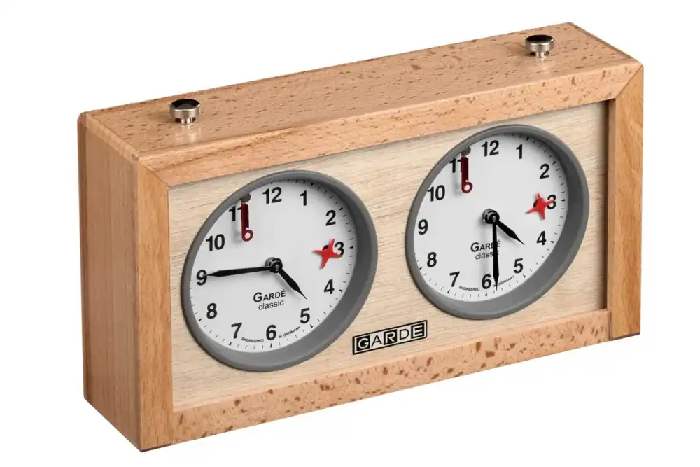 Chess Clock Gardé, mechanical, wooden housing - Köp direkt