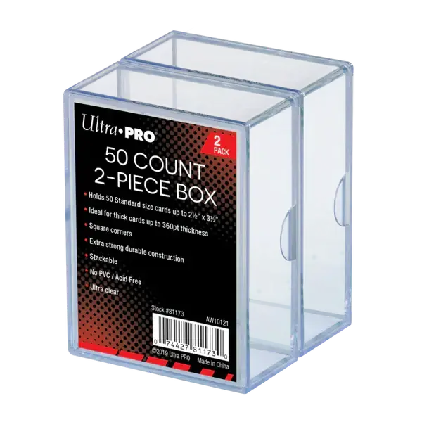 Ultra Pro 2 Piece 50 Count Clear Card Storage Box 2st Ultrapro - Lågt pris
