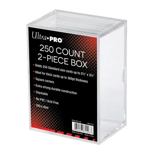 Ultra Pro 2-Piece 250 Count Clear Card Storage Box - Snabb frakt