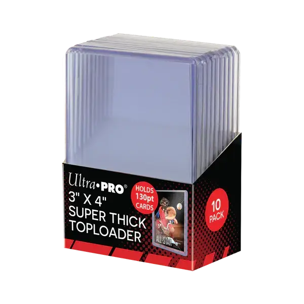 3" x 4" Super Thick 130PT Toploader (10st) - Säker betalning