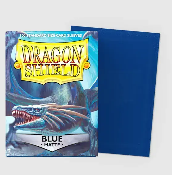 Blue Matte Sleeves Standard Size 100 Dragon Shield - Beställ nu