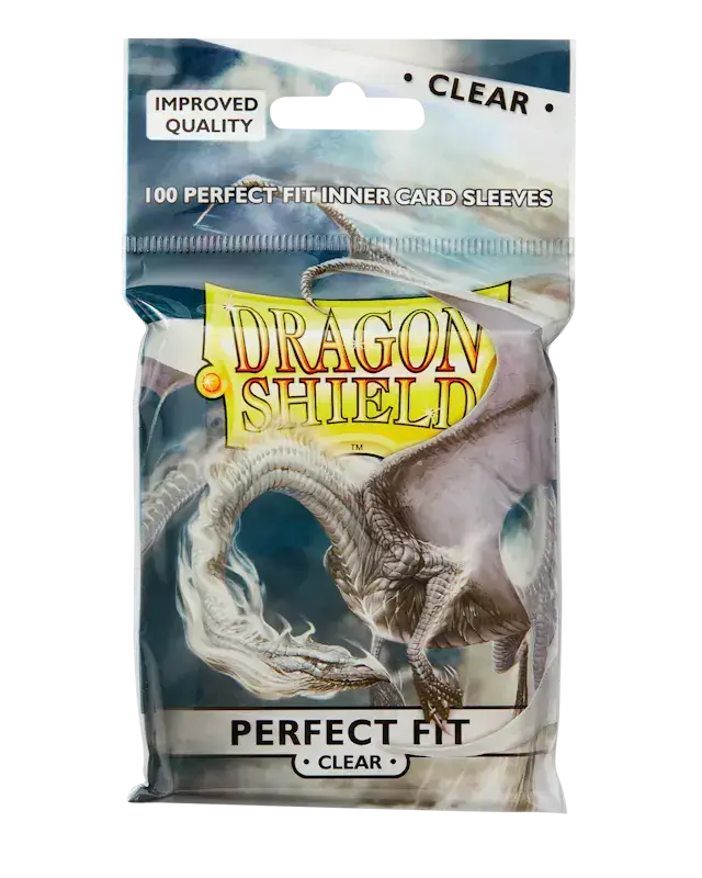 Dragon Shield Standard Perfect Fit Sleeves - Clear | Professionell kvalitet